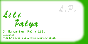 lili palya business card